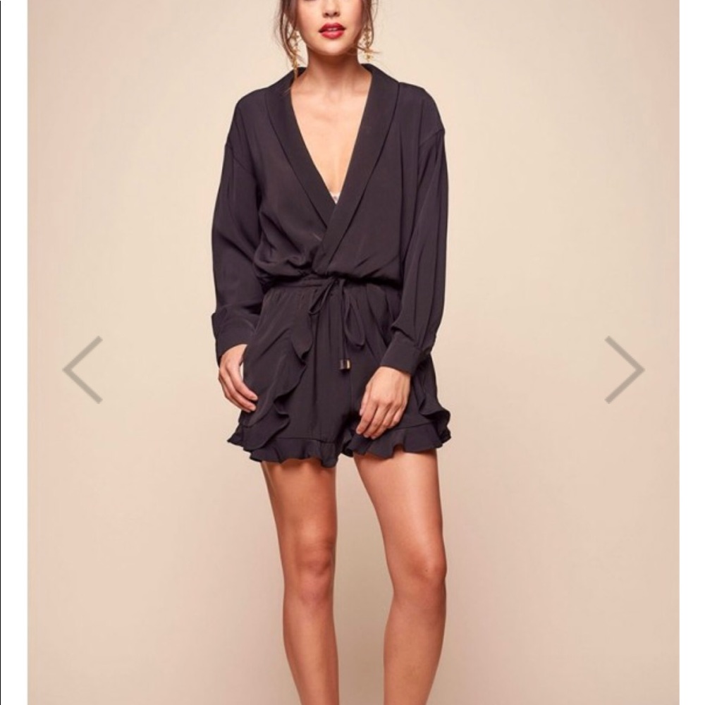 Black Chiffon Romper